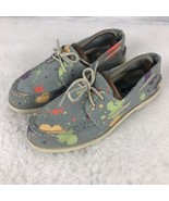 Sperry Top-Sider Boat Shoes Men&#39;s Size 11 Denim ￼ Paint Splatter 10281543 - $37.36