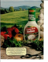 1993 Hidden Valley Ranch Magazine Print Ad Creamy Herb Italian Salad Dressing - £11.48 GBP