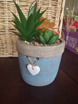 Cement Planter With Succulent - £32.54 GBP