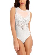 $40 Inc International Concepts Cupped Swiss Dot Thong Bodysuit Natural M... - €17,07 EUR