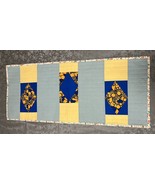 Handmade Quilted Table Runner Multicolored Patchwork Design - $23.76