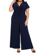 Vince Camuto VC89131 Twist Front Jumpsuit SZ 2X Navy - $81.77
