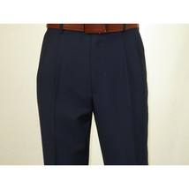 Men Apollo King Double Breasted Suit Classic Peak Lapel Pleated DM22 Navy Blue image 12