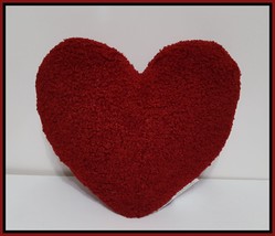 NEW Pottery Barn Cozy Teddy Faux Fur Valentine&#39;s Day Heart Shaped Pillow 16&quot; w x - £75.93 GBP