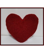 NEW Pottery Barn Cozy Teddy Faux Fur Valentine&#39;s Day Heart Shaped Pillow... - £75.05 GBP