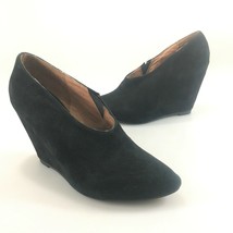 Jeffrey Campbell 6 Keebler Black Suede 4&quot; Wedge Booties - $41.65