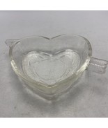 Safe Bake Heart Shape Glass Baking Dish 5" Cupid Arrow Valentines Small Vintage - $14.69