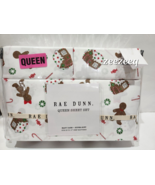 New Rae Dunn Christmas Sheets Queen 4 Pc Gingerbread Candy Home Bedding - £47.13 GBP