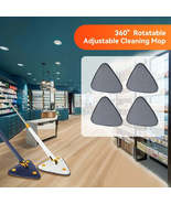 360 Spin Telescopic Triangle Mop  WetDry Cleaning Floor Tool - £25.91 GBP+