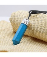 Charged Turquoise Gemstone Bonded Point Pendant Healing Energy Necklace - $19.75