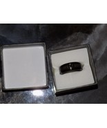 Black 9MM Titanium Men&#39;s Wedding Band Dark Zebra Koa Rosewood Inlay Size... - $322.00