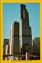 Sears Tower from the Chicago River Chicago IL Postcard PC583 - $4.99