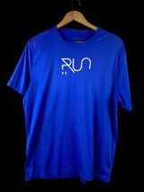 Under Armour Run T Shirt Size Large Mens Blue Short Sleeve Dri Fit Wicki... - $29.63
