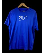 Under Armour Run T Shirt Size Large Mens Blue Short Sleeve Dri Fit Wicki... - $553.54 MXN