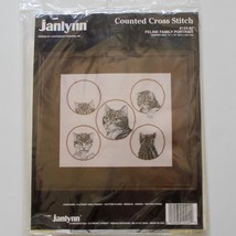 Janlynn Feline Family Portrait Cross Stitch Kit 124 02 Canterbury Design... - £19.54 GBP