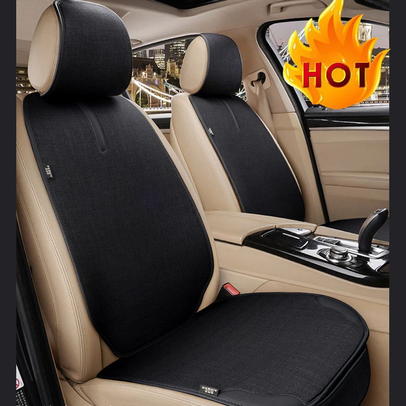 Luxury Car Seat Cover Four Seasons  Flax Ventilated Car Seat Cushion Breathable - £14.94 GBP+