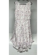 Cazzual Lila Women’s 100% Silk Floral Flowy Dress Side Zip Size 4 Lined - $41.02 CAD