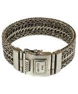 Men's Sterling Silver 925 Woven Bracelet With Fancy Clasp Signed JAA 7” - €367,96 EUR Men's Sterling Silver 925 Woven Bracelet With Fancy Clasp Signed JAA 7” - €367,96 EUR
