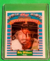 MLB BILLY WILLIAMS CHICAGO CUBS 1991 KELLOGG&#39;S CORN FLAKES BASEBALL GREA... - £1.11 GBP
