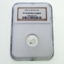 2003-S Argent 10C Dime Classé Par NGC Comme PF70 Ultra Camée - $41.56