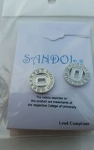Ohio State Buckeyes silver Stud Circle Earrings - £8.34 GBP