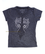 Womens Hard Rock Cafe Couture Maui Hawaii Foil Guitar Medium Shirt Rhine... - $148.37 MXN