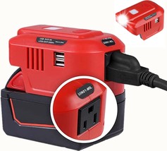 150W Power Inverter For Milwaukee 18V M18 Battery,Dc 18V To Ac 110~120V Portable - £39.06 GBP