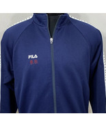 Vintage Fila Track Jacket Tennis Navy Blue Full Zip Mens Small Athletic - £23.90 GBP
