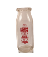 Vintage Hudson Milk Dairy Glass Bottle Champaign IL - $27.41 CAD