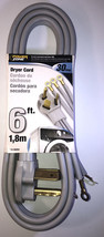 Power Zone ORD100306 6Ft Gray Dryer Cord 10/3 SRDT 30 Amp 3 Prong Wire 1... - $12.75