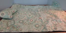 handmade 18&quot; doll pillow/comforter blanket for american girl/baby doll TURQUISE - £14.38 GBP