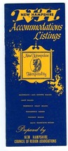New Hampshire Accommodations Listings Booklet 1964 Worlds Fair Edition - £14.00 GBP