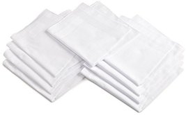 SUPREME 24 pcs Pure Soft 100% Cotton Plain HANKIES Handkerchief Gift for Men - £27.69 GBP