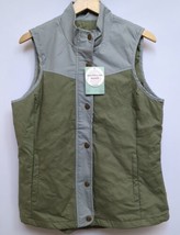 Magellan Outdoors Women&#39;s XL Campfire Quilted Vest Olive Green Button Zip NWT - £14.97 GBP
