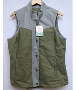 Magellan Outdoors Women's XL Campfire Quilted Vest Olive Green Button Zip NWT - $18.95