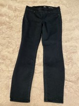 Skinny Pull-On Jeans New Directions ND Womens Size 12R Black Denim Stretch - £13.19 GBP