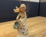 Beautiful Angel with Tin Wings Watering Can Figurine Knick Knack KG JD - £19.73 GBP