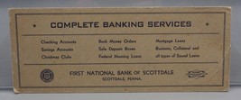 Vintage Primo Nazionale Banca Scottdale Pennsylvania Blotter Scheda - £54.75 GBP