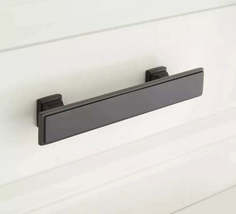 New 6&quot; Black Dreesa Solid Brass Cabinet Pull by Signature Hardware - $24.95