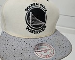 Golden State Warriors Hat Mitchell Ness Cap SnapBack White Black Basketb... - $15.79