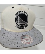 Golden State Warriors Hat Mitchell Ness Cap SnapBack White Black Basketb... - $15.79