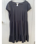 52seven Dress L  Crinkle black Dress NWT - $21.00