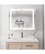 36 x 30 inch Medicine Cabinet with LED Vanity Mirror, Anti-Fog - Silver - £398.38 GBP