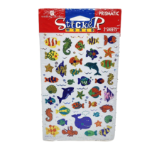 VINTAGE AMERICAN GREETINGS STICKER WORLD PRISMATIC FISH STICKERS NOS SEALED - £9.68 GBP