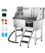 VEVOR 38 Inch Stainless Steel Dog Washing Station, Pet Grooming Tub (Rig... - $469.99