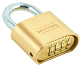 Weatherproof BRASS PADLOCK Resettable Combination 2&quot; wide Master Lock 17... - $38.32