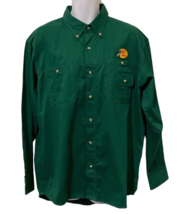 Bass Pro Shops Staff Denim Button Down Collard Shirt Mens L Long Sleeve Heavy - £9.40 GBP