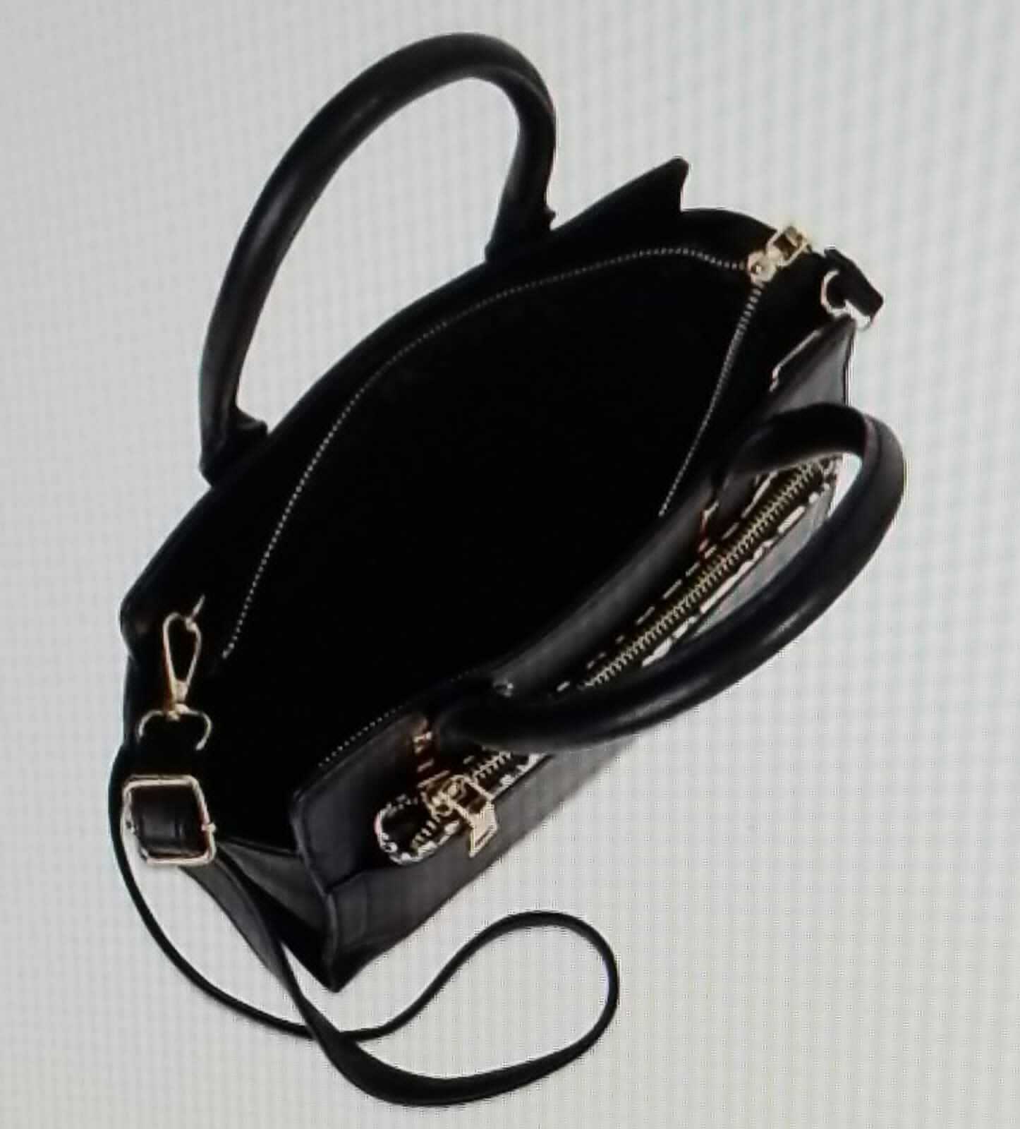 Time and Tru Faux Leather Satchel with Removable Pouch (LOC TUB GI) Item image 4
