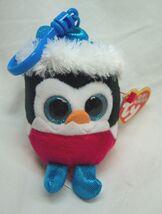 TY Baby Beanies HOLIDAY SUGARPLUM PENGUIN CLIP 4" Bean Bag Animal Toy 20... - $14.85