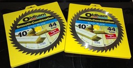 2pc Oldham 10&quot; Saw Blade 44 Tooth Smooth Combination Steel 100-CT Circular/Table - £39.95 GBP